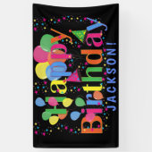 カスタムなカラフルの気球のハッピーバースデーのパーティー 横断幕 (縦)