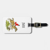 カスタムなキツネ狩りのジャンパーのハンターの乗馬 ラゲッジタグ (正面横)