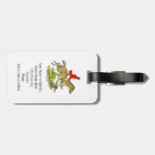 カスタムなキツネ狩りのジャンパーのハンターの乗馬 ラゲッジタグ (裏面横)