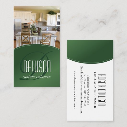 カスタムなキャビネットメーカーの名刺 名刺 (正面/裏面)