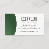 カスタムなキャビネットメーカーの名刺 名刺 (裏面)