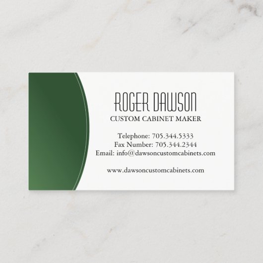 カスタムなキャビネットメーカーの名刺 名刺 (裏面)