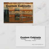 カスタムなキャビネット-大工、改築 名刺 (正面/裏面)
