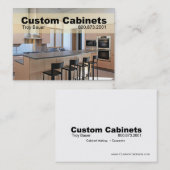 カスタムなキャビネット-大工、改築 名刺 (正面/裏面)