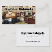 カスタムなキャビネット-大工、改築 名刺 (正面/裏面)