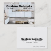 カスタムなキャビネット-大工、改築 名刺 (正面/裏面)