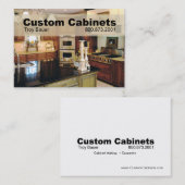 カスタムなキャビネット-大工、改築 名刺 (正面/裏面)
