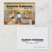 カスタムなキャビネット-大工、改築 名刺 (正面/裏面)