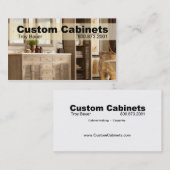 カスタムなキャビネット-大工、改築 名刺 (正面/裏面)
