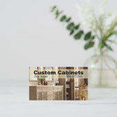 カスタムなキャビネット-大工、改築 名刺 (スタンド正面)