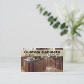 カスタムなキャビネット-大工、改築 名刺 (スタンド正面)