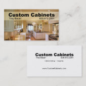 カスタムなキャビネット-大工、改築 名刺 (正面/裏面)