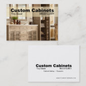 カスタムなキャビネット-大工、改築 名刺 (正面/裏面)