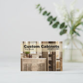 カスタムなキャビネット-大工、改築 名刺 (スタンド正面)
