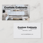 カスタムなキャビネット-大工、改築 名刺 (正面/裏面)