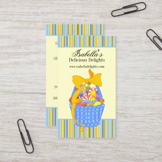 カスタムなギフトのバスケット 名刺 (正面/裏面インサイチュ)