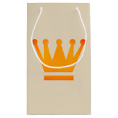 カスタムなギフトバッグの金王冠の女王 スモールペーパーバッグ (裏面)