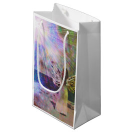 カスタムなギフトバッグを熟視する天使 スモールペーパーバッグ