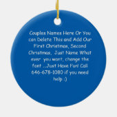 カスタムなクリスマスのイルカのオーナメントのギフト セラミックオーナメント (裏面)