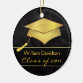 カスタムなクリスマスのオーナメント-卒業のギフト セラミックオーナメント (左)