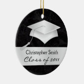 カスタムなクリスマスのオーナメント-卒業のギフト セラミックオーナメント (右)