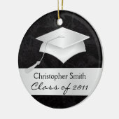 カスタムなクリスマスのオーナメント-卒業のギフト セラミックオーナメント (左)