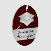 カスタムなクリスマスのオーナメント-卒業の写真のギフト オーナメント (正面)