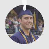 カスタムなクリスマスのオーナメント-卒業の写真のギフト オーナメント (裏面)