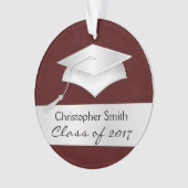 カスタムなクリスマスのオーナメント-卒業の写真のギフト オーナメント (正面)