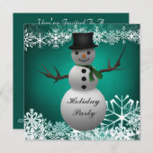 カスタムなクリスマスのパーティの招待状 招待状 (正面/裏面)