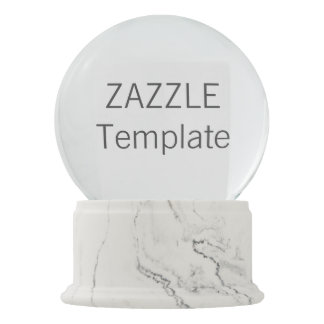 カスタムなクリスマスの白い大理石の終わりの雪の地球 スノーグローブ