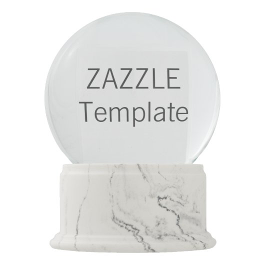 カスタムなクリスマスの白い大理石の終わりの雪の地球 スノーグローブ (正面)