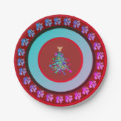 カスタムなクリスマスの紙皿 ペーパープレート (正面)
