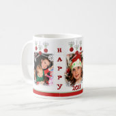 カスタムなクリスマスオーナメントのコーヒー・マグ コーヒーマグカップ (正面左)