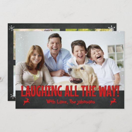 カスタムなクリスマスカードをずっと笑わせること シーズンカード (正面/裏面)