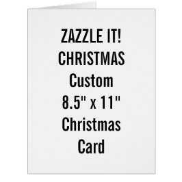 カスタムなクリスマスカード8.5" x 11"空白のなテンプレート