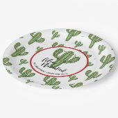 カスタムなクリスマスサボテンの紙皿 ペーパープレート (アングル)