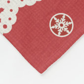 カスタムなクリスマスサンタ及びシカのフリースブランケット フリースブランケット (角)