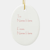 カスタムなクリスマスツリーのショウガ猫のオーナメント セラミックオーナメント (裏面)