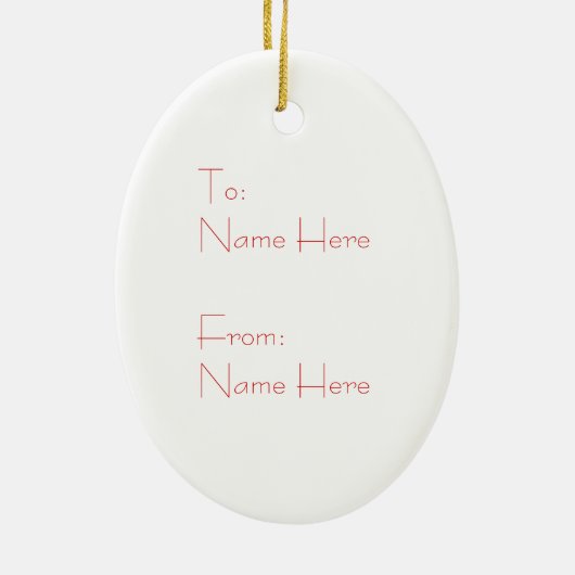 カスタムなクリスマスツリーのショウガ猫のオーナメント セラミックオーナメント (裏面)