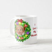 カスタムなクリスマス愛ガラスコーヒー・マグ コーヒーマグカップ (正面左)