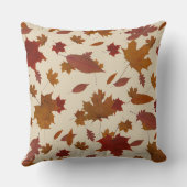 カスタムなクリーム色色の金紅葉 クッション (裏面)
