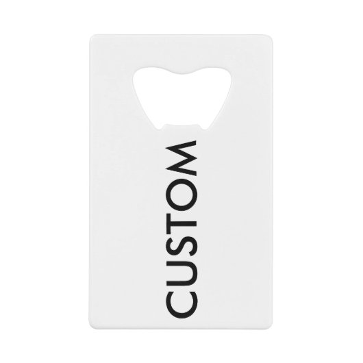 カスタムなクレジットカードの栓抜きのブランクのテンプレート クレジットカード栓抜き (正面)