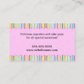 カスタムなケーキのポップ 名刺 (裏面)