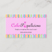 カスタムなケーキのポップ 名刺 (正面)