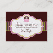 カスタムなケーキの球の名刺 名刺 (裏面)