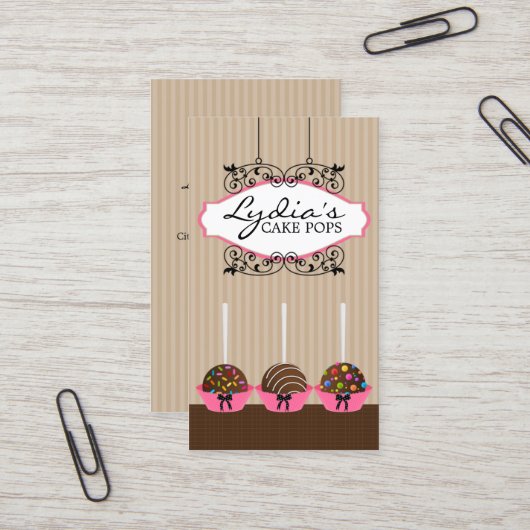 カスタムなケーキはベーカリーをぽんと鳴らします 名刺 (正面/裏面インサイチュ)