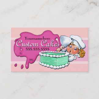 カスタムなケーキDecorating.Baking.Bakery.Customの文字 名刺