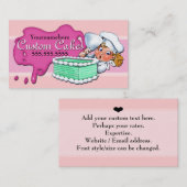 カスタムなケーキDecorating.Baking.Bakery.Customの文字 名刺 (正面/裏面)