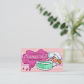 カスタムなケーキDecorating.Baking.Bakery.Customの文字 名刺 (スタンド正面)